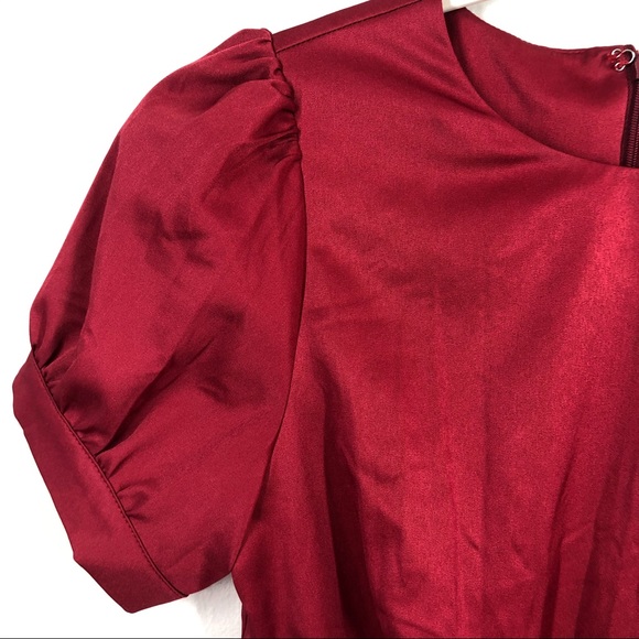 COLLECTIF X MODCLOTH Pinup Peplum Top Burgundy 6 - Picture 5 of 10